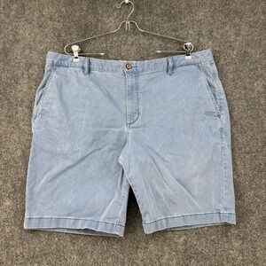 Tommy Bahama Blue Chino Shorts Flat Front 9.5” Inseam Men’s 40 Casual Preppy